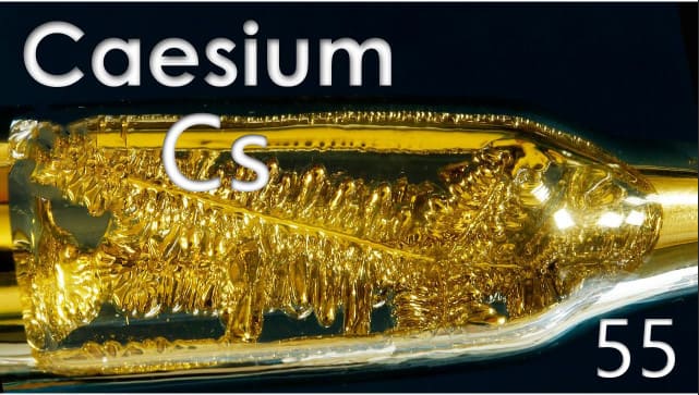 Cs 55 mit Alkali - das weichste und explosivste Metall