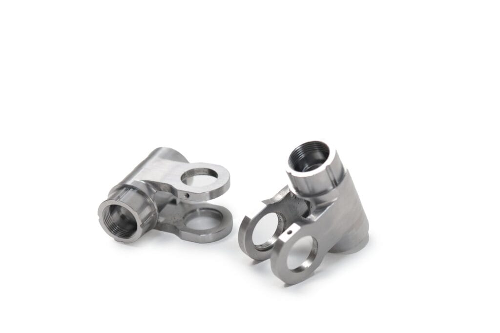 aluminum cnc machined y shaped threaded connectors