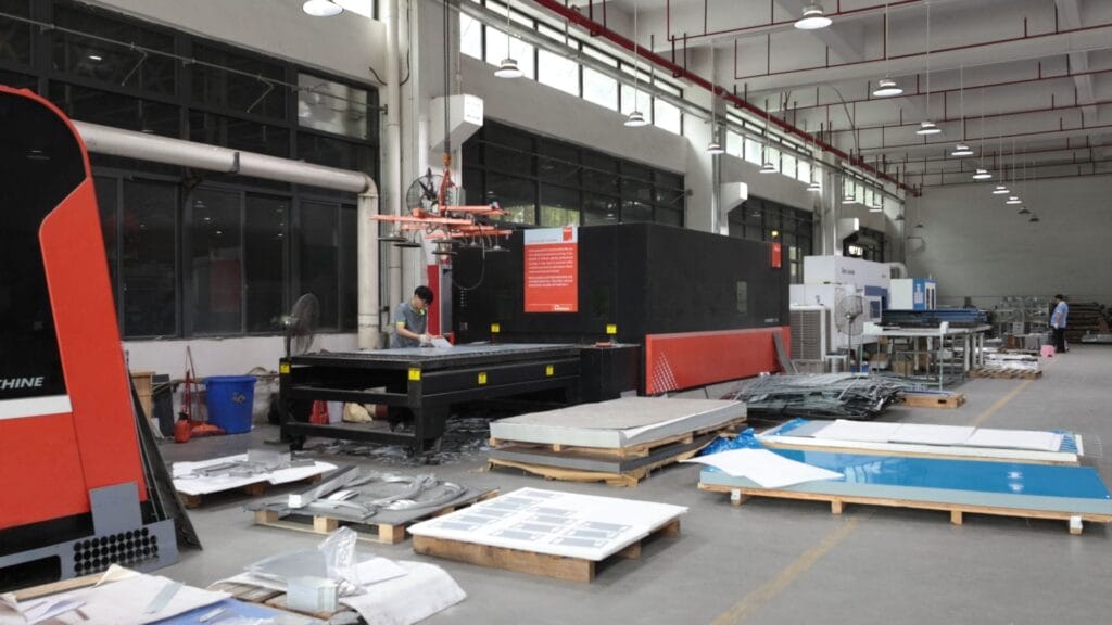 amada fiber laser cutting factory floor panoramic workers.jpg