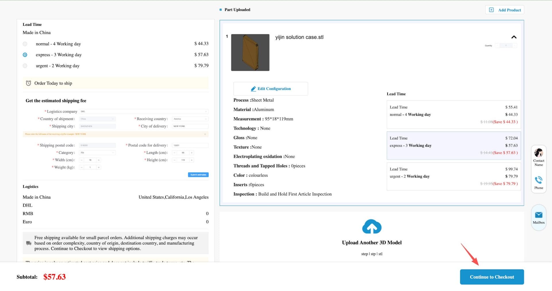 continue to checkout