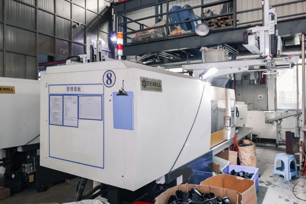 injection molding machine factory production floor