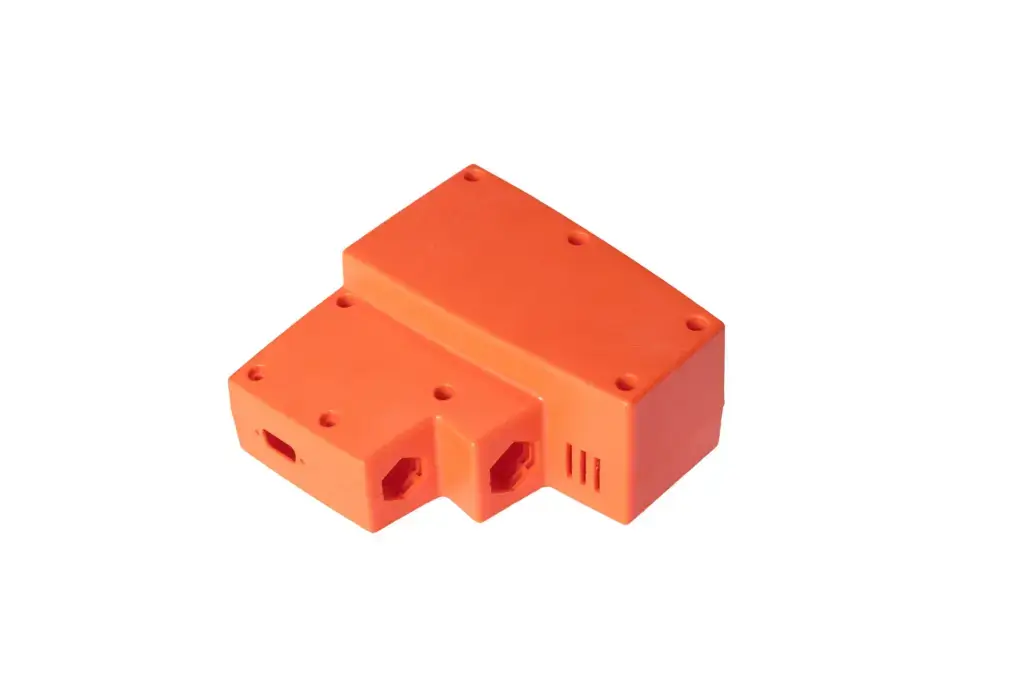 orange plastic enclosure component