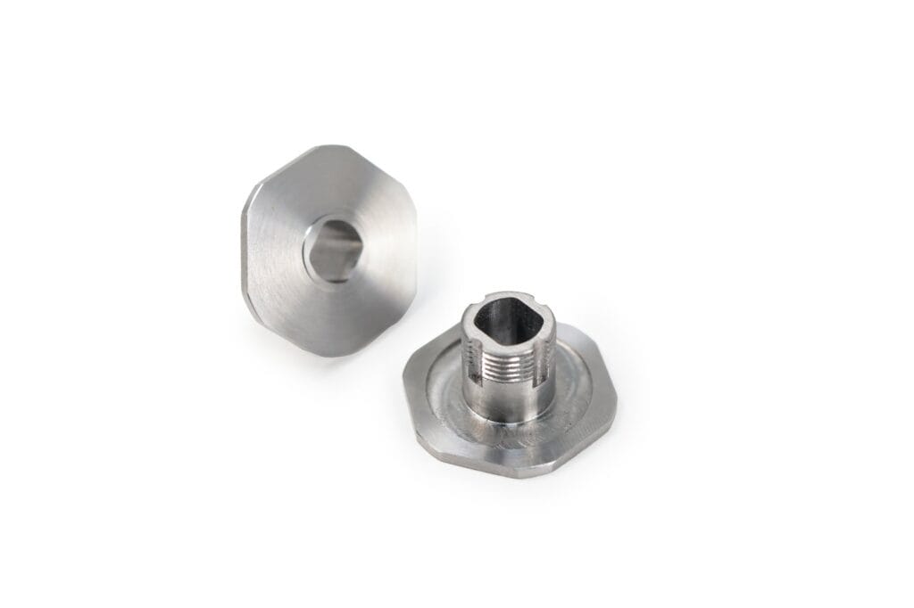 stainless steel cnc hex adapter fittings pair