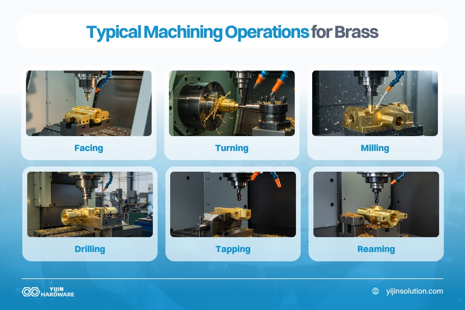 typical machining operations for bras